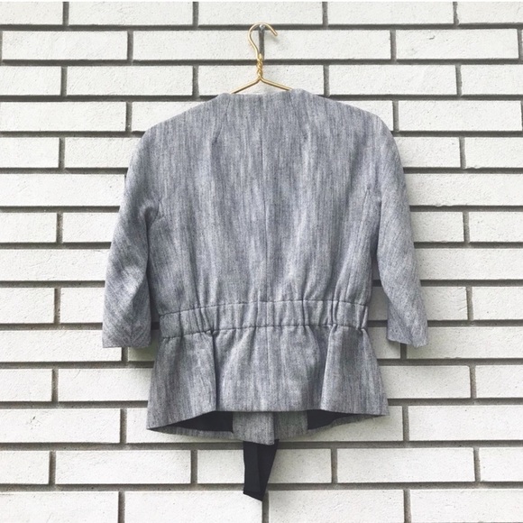 Talbots Sarbonne Jacket Blazer Tie Waist Tweed Belted Sz 6 Office Career… - Picture 3 of 7